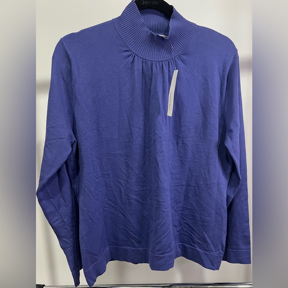 NWT August Silk mock neck sweater Size XL